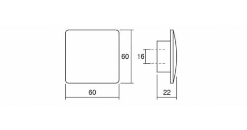 VIEFE balto 16mm fogantyú, Csiszolt nyers fa W00, 60 * 60 (kerület)mm