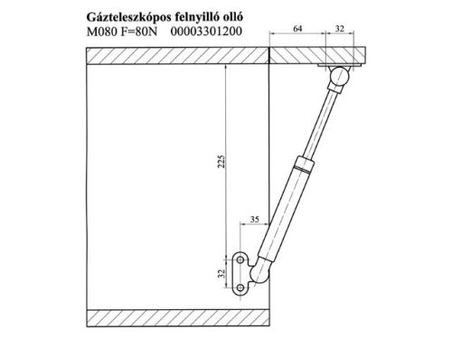 FOREST FELNYÍLÓ VASALAT GÁZTELESZKÓP, 80 N