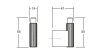 VIEFE arpa alumínium fogas, Rusztikus sárgaréz L623, 55mm