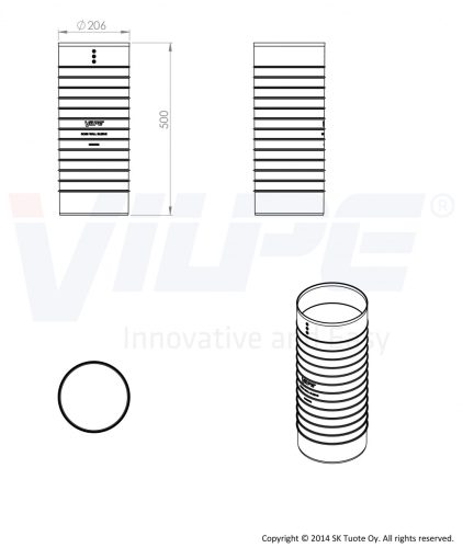 vilpe® ross fali átvezető hüvely - a készlet erejéig!