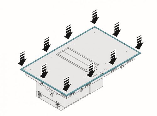 FALMEC beépíthető kerámialap keret - quantum kit frame