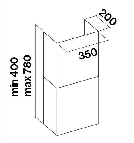 FALMEC páraelszívó csőtakaró kürtő inox